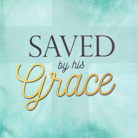Save by His Grace Gold Ornate Wood Framed Art Print with Double Matting by Perrenoud, Aubree