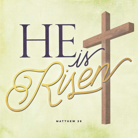 He Is Risen White Modern Wood Framed Art Print with Double Matting by Perrenoud, Aubree