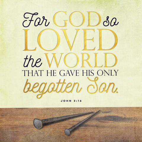 God So Loved Black Ornate Wood Framed Art Print with Double Matting by Perrenoud, Aubree