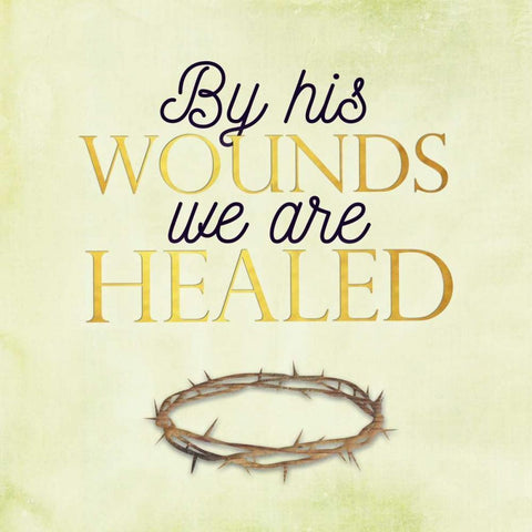 His Wounds Gold Ornate Wood Framed Art Print with Double Matting by Perrenoud, Aubree