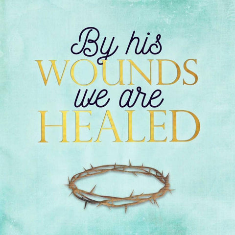 His Wounds Black Modern Wood Framed Art Print by Perrenoud, Aubree