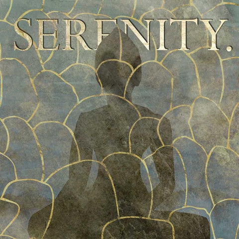 Serenity Black Ornate Wood Framed Art Print with Double Matting by Perrenoud, Aubree