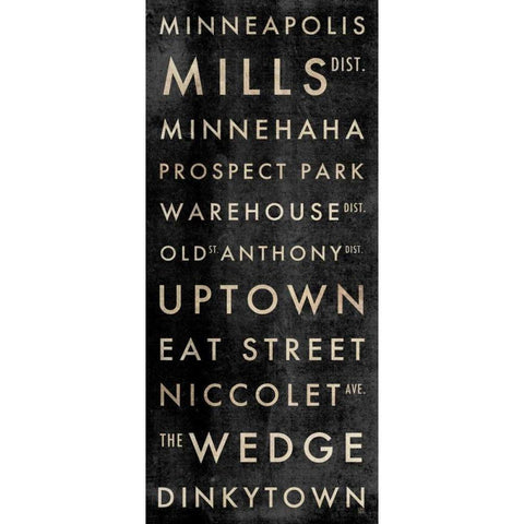 Minneapolis Subway Black Modern Wood Framed Art Print by Perrenoud, Aubree