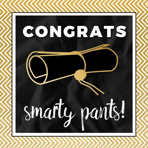 Smarty Pants in Gold Black Ornate Wood Framed Art Print with Double Matting by Perrenoud, Aubree