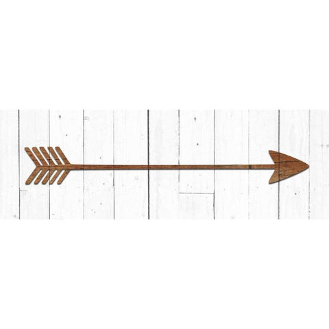 Right Arrow White Modern Wood Framed Art Print by Perrenoud, Aubree