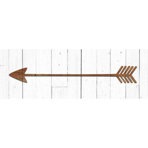 Left Arrow White Modern Wood Framed Art Print by Perrenoud, Aubree