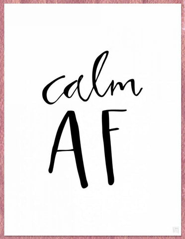Calm AF Black Ornate Wood Framed Art Print with Double Matting by Perrenoud, Aubree