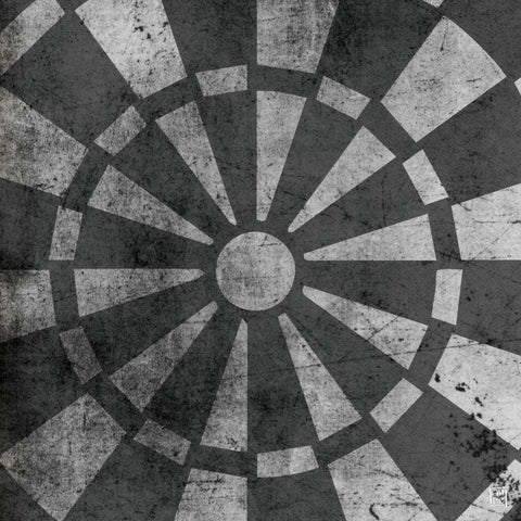 Dart Board Black Modern Wood Framed Art Print with Double Matting by Perrenoud, Aubree