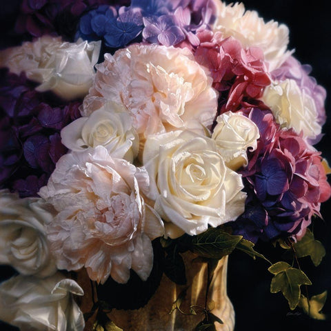 Rhapsody in Bloom Black Modern Wood Framed Art Print by Bogle, Collin