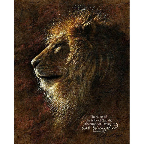 His Majesty - Revelations Verse Black Modern Wood Framed Art Print with Double Matting by Bogle, Collin