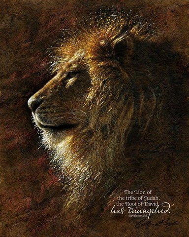 His Majesty - Revelations Verse Black Ornate Wood Framed Art Print with Double Matting by Bogle, Collin