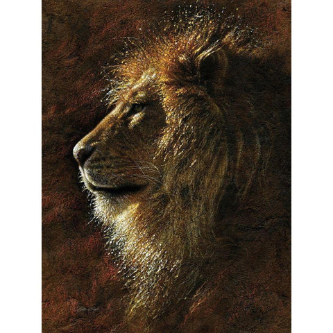 His Majesty Black Modern Wood Framed Art Print by Bogle, Collin