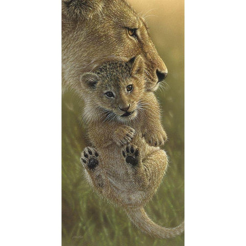 Mothers Pride White Modern Wood Framed Art Print by Bogle, Collin