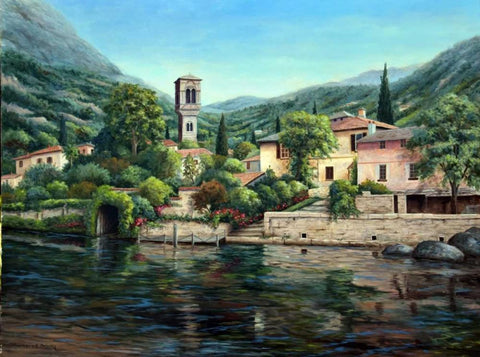 Symbol of the Lake White Modern Wood Framed Art Print with Double Matting by Felisky, Barbara