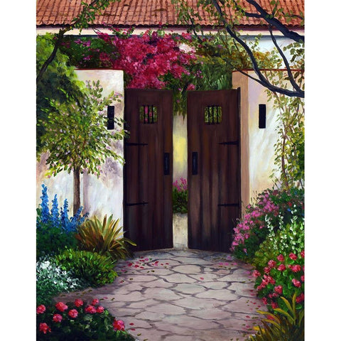 Spanish Gates Black Modern Wood Framed Art Print by Felisky, Barbara