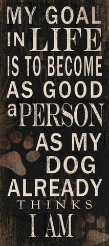 My Goal White Modern Wood Framed Art Print with Double Matting by Baldwin, Jim