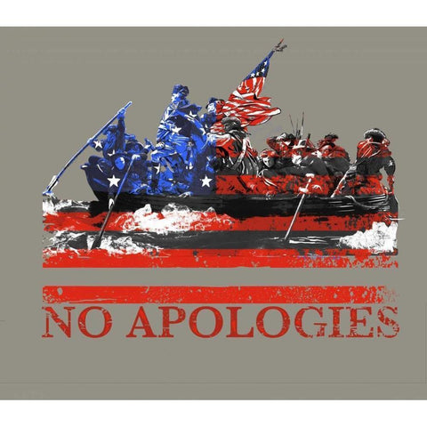 No Apologies Black Modern Wood Framed Art Print with Double Matting by Baldwin, Jim