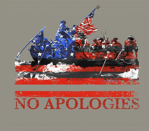 No Apologies White Modern Wood Framed Art Print with Double Matting by Baldwin, Jim