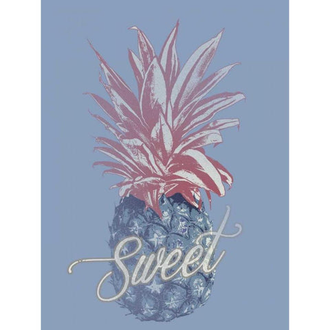 Pineapple Sweet White Modern Wood Framed Art Print by Baldwin, Jim