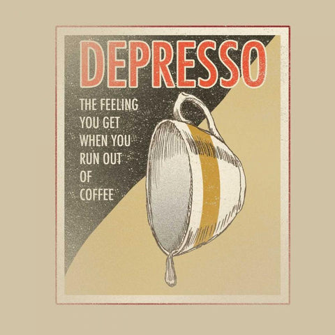 Depresso Black Ornate Wood Framed Art Print with Double Matting by Baldwin, Jim