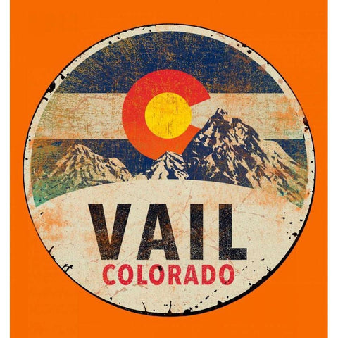 Vail White Modern Wood Framed Art Print by Baldwin, Jim