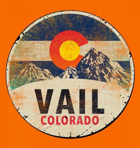 Vail White Modern Wood Framed Art Print with Double Matting by Baldwin, Jim