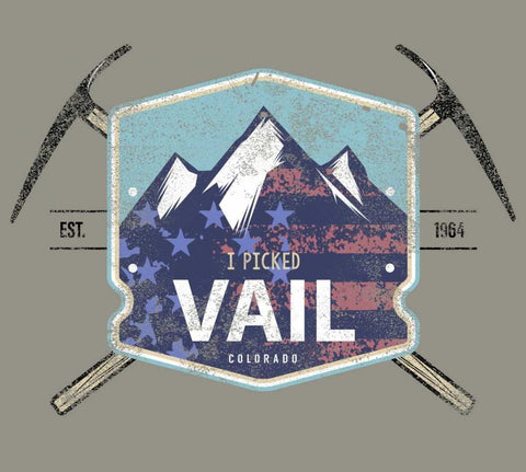 Vail II White Modern Wood Framed Art Print with Double Matting by Baldwin, Jim