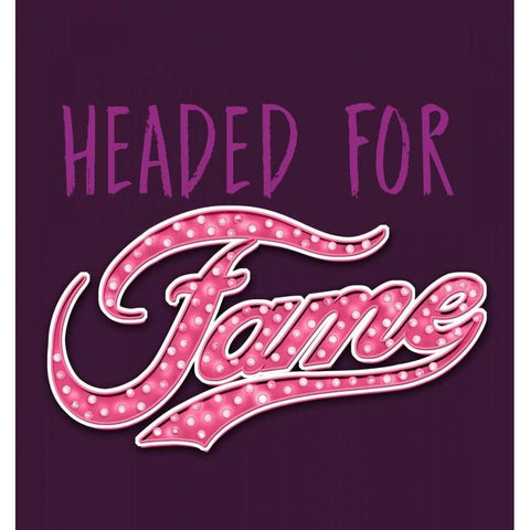 Headed for Fame White Modern Wood Framed Art Print by Baldwin, Jim