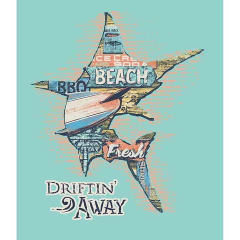 Marlin White Modern Wood Framed Art Print by Baldwin, Jim