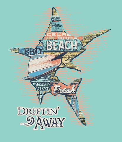 Marlin White Modern Wood Framed Art Print with Double Matting by Baldwin, Jim