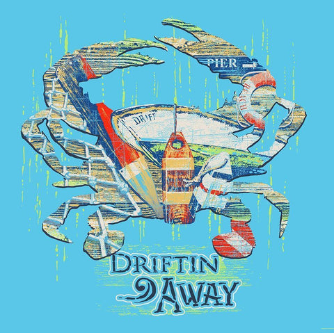 Crab Black Ornate Wood Framed Art Print with Double Matting by Baldwin, Jim