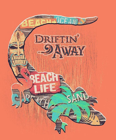 Gator Black Ornate Wood Framed Art Print with Double Matting by Baldwin, Jim