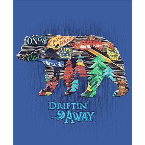 Bear Black Modern Wood Framed Art Print by Baldwin, Jim