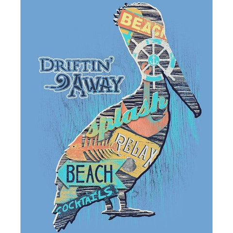 Pelican White Modern Wood Framed Art Print by Baldwin, Jim