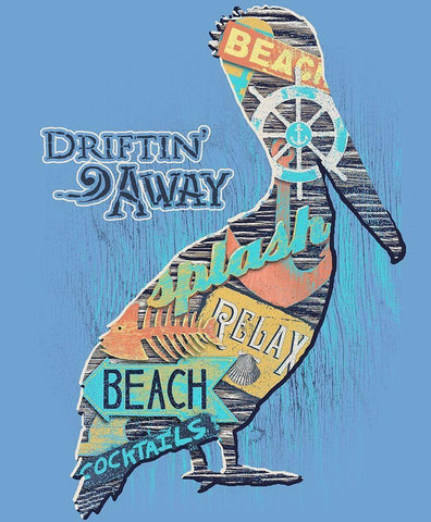 Pelican Black Ornate Wood Framed Art Print with Double Matting by Baldwin, Jim