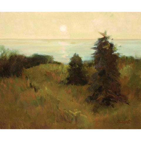 Sunset Black Modern Wood Framed Art Print by Rideout, Candy