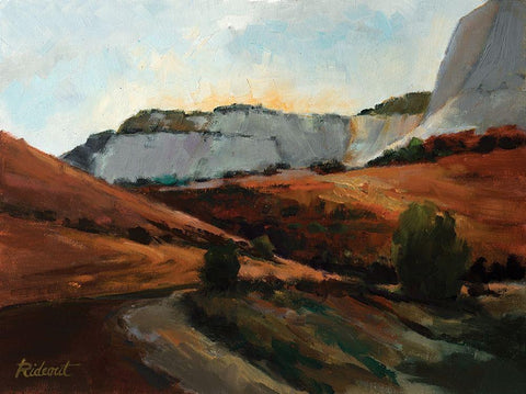 Peaceful Black Ornate Wood Framed Art Print with Double Matting by Candy Rideout