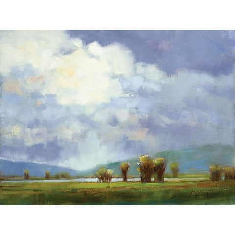 Cloud Collage Black Modern Wood Framed Art Print with Double Matting by Candy Rideout