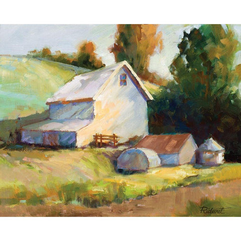 Farmhouse White Modern Wood Framed Art Print by Candy Rideout