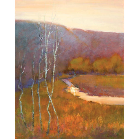 Spice Landscape White Modern Wood Framed Art Print by Candy Rideout