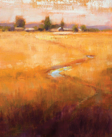 Far Off View White Modern Wood Framed Art Print with Double Matting by Candy Rideout