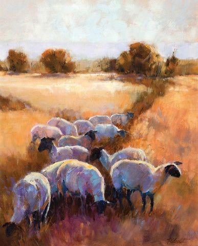 Follow the Leader White Modern Wood Framed Art Print with Double Matting by Candy Rideout