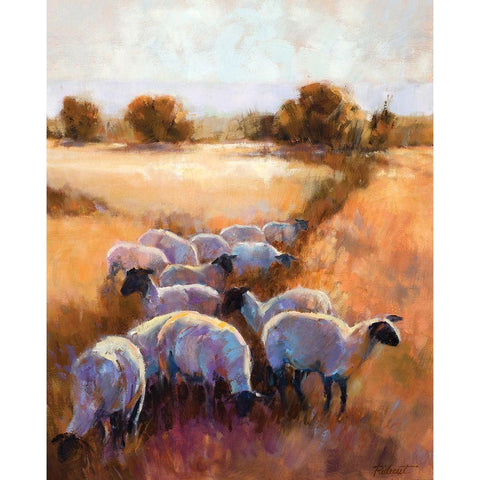 Follow the Leader White Modern Wood Framed Art Print by Candy Rideout