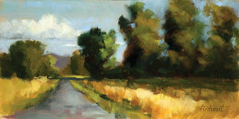 True View I Black Ornate Wood Framed Art Print with Double Matting by Candy Rideout