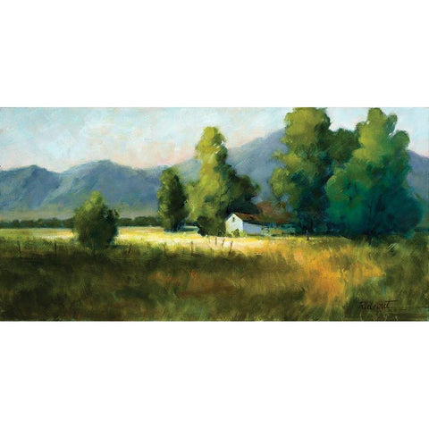 True View II Gold Ornate Wood Framed Art Print with Double Matting by Candy Rideout