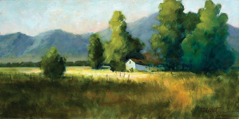 True View II Black Ornate Wood Framed Art Print with Double Matting by Candy Rideout