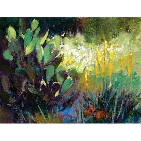 Greenery White Modern Wood Framed Art Print by Candy Rideout