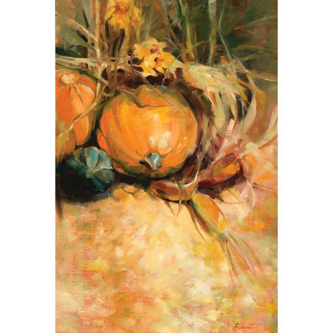 Harvest Gold Ornate Wood Framed Art Print with Double Matting by Candy Rideout