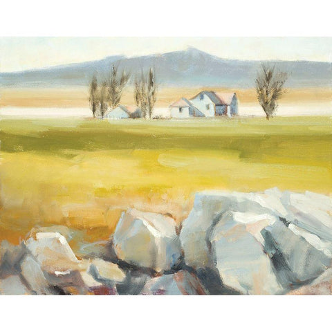 Calm Surrender Black Modern Wood Framed Art Print with Double Matting by Candy Rideout