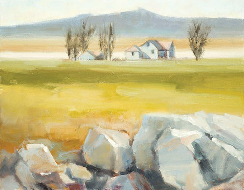 Calm Surrender Black Ornate Wood Framed Art Print with Double Matting by Candy Rideout